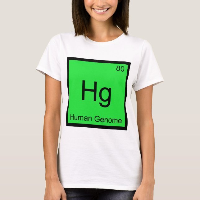 Hg - Mänskligt genom kemi element symbol DNA-te Tröja (Framsida)