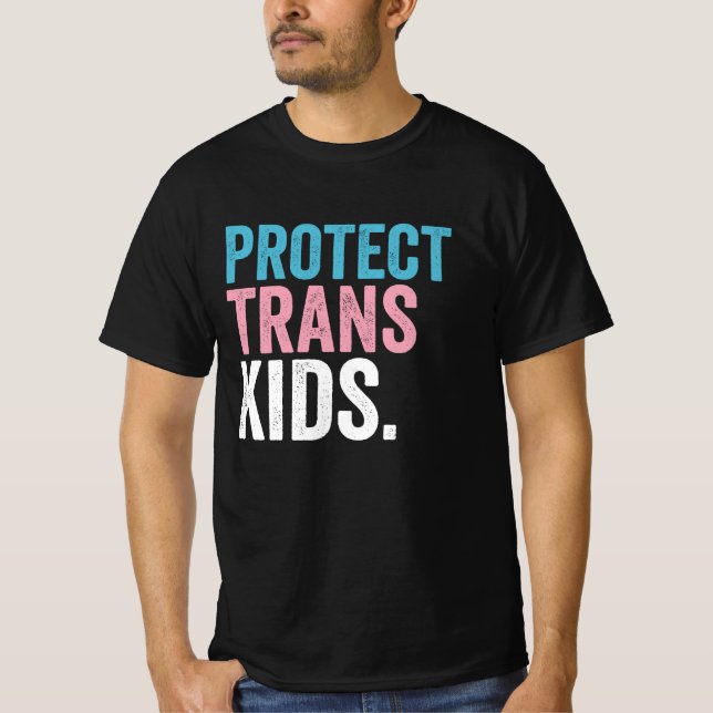 HGBT-Pride - Vintagen Skydda Trans Kids T Shirt (Framsida)