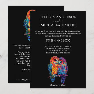 🌈 HGBTQ Eternity Unity bröllop Inbjudningar