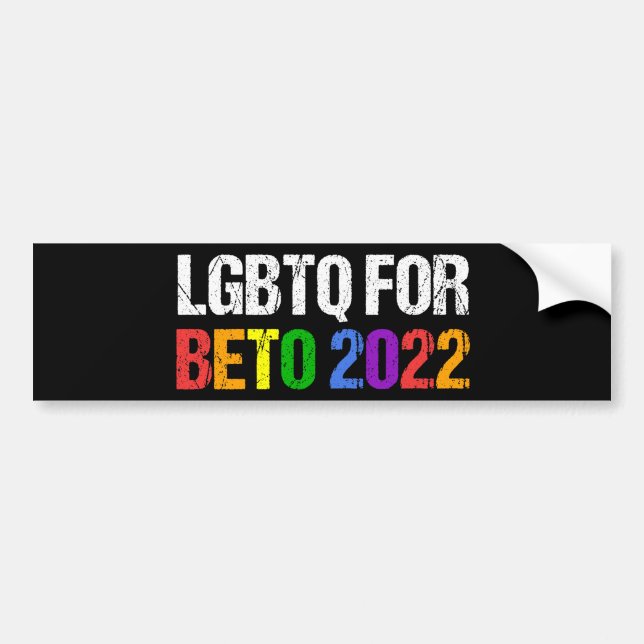 HGBTQ för Betoguvernör 2022 Valregnavur Bildekal (Framsidan)
