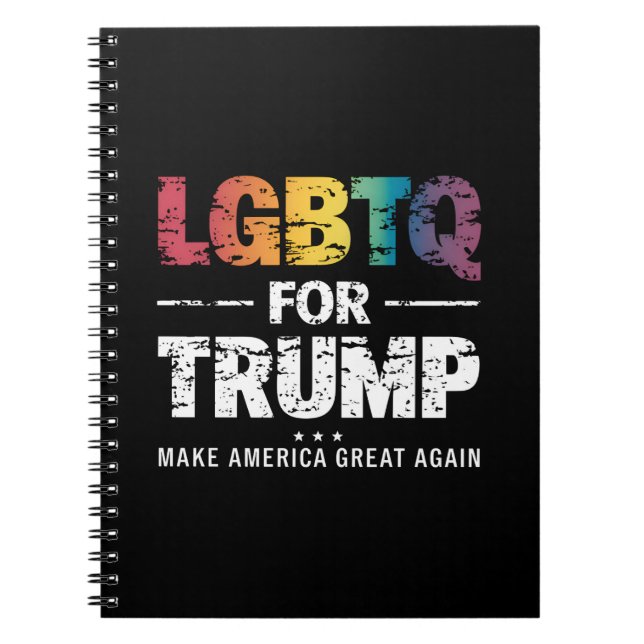 HGBTQ FÖR TRUMP GAY-LESBISK FÖR TRUMP 2024 ANTECKNINGSBOK (Framsidan)