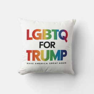 HGBTQ FÖR TRUMP GAY-LESBISK FÖR TRUMP 2024 KUDDE