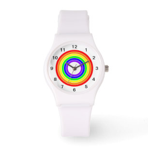 HGBTQ GAY PRIDE RAINBOW FÄRG TID FÖR JÄMSTÄLLDHET ARMBANDSUR