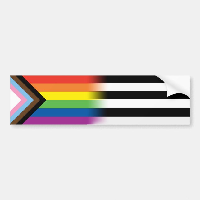 HGBTQ - inkluderande förloppsindikator, Pride Flag Bildekal (Framsidan)