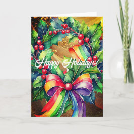 HGBTQ-julkort, 5-tums x 7-tums-gratulationskort Kort