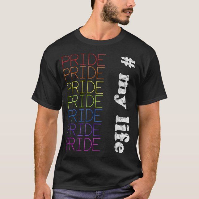 HGBTQ Mitt livstid-Pride T Shirt (Framsida)