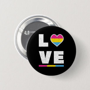 HGBTQ Pansexual Pride Flagga Distress Grunge Kärle Knapp