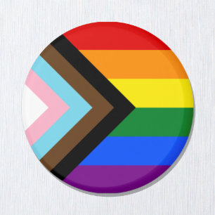 HGBTQ & Pride - Flagga för regnbågsförlopp Magnet