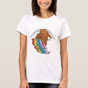 HGBTQ-Pride med regnbåge, Flagga T-Shirt