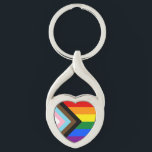 HGBTQ & Pride - Nyckelkedja för regnbågsförlopp<br><div class="desc">Nyckelkedja: "Regnbåge Flagga och "Progress"-variationen lägger till en schevon längs den hetta som kännetecknas av svart, brun, ljusblå, rosa och vitt rand för att föra dessa samhällen (marginaliserade människor i färg, transindivider och de som lever med hiv/AIDS och de som har varit borttappad) i förgrunden, "pilen pekar på högerna för...</div>