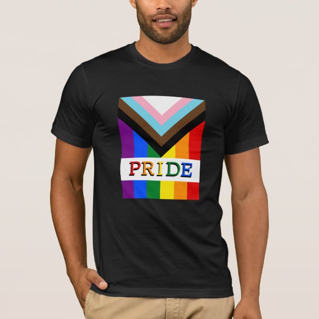 HGBTQ & Pride - Regnbågsförloppet i mode T Shirt (Framsida)