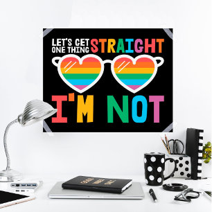 HGBTQ-pridet Låt oss att få en Sak Rak. Jag är int Poster