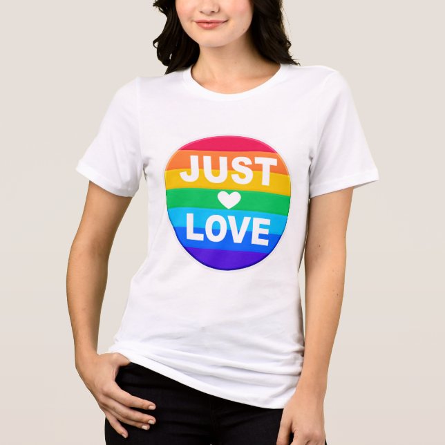 HGBTQ-PRIDET, RAINBOW KÄRLEK OCH SUPPORT T SHIRT (Framsida)