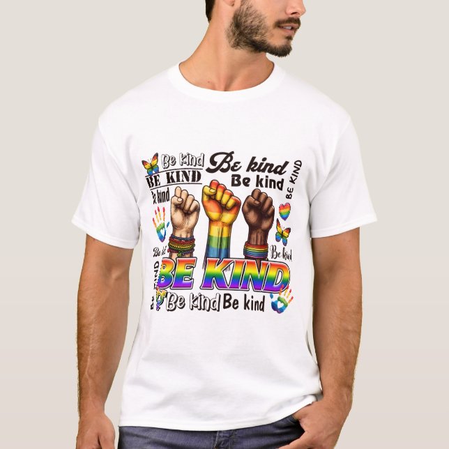 HGBTQ-PRIDET, RAINBOW KÄRLEK OCH SUPPORT T SHIRT (Framsida)