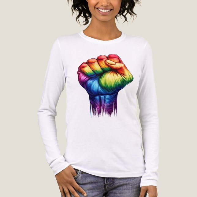 HGBTQ-PRIDET, RAINBOW KÄRLEK OCH SUPPORT T SHIRT (Framsida)