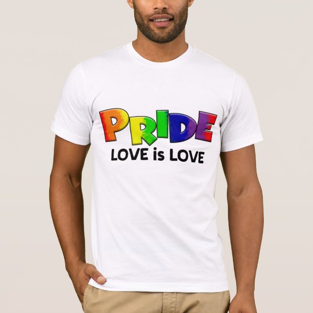 HGBTQ-PRIDET, RAINBOW KÄRLEK OCH SUPPORT T SHIRT (Framsida)
