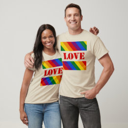 HGBTQ+ Rainbow Flagga Rand för Pridet Månad - T Shirt