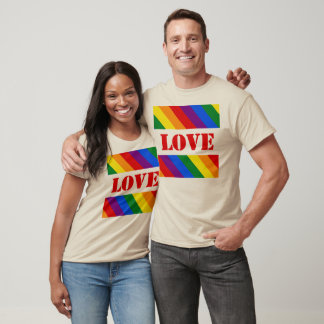 HGBTQ+ Rainbow Flagga Rand för Pridet Månad - T Shirt