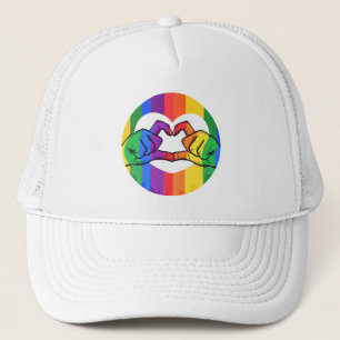 HGBTQ Rainbow Kärlek Heart Händer Keps