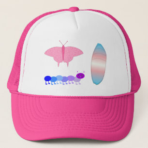 HGBTQIA Transgender Pride Caterpelare to Butterfly Keps
