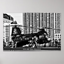 HH-46 Sea Knight ~ USA:s militära helikopter Poster