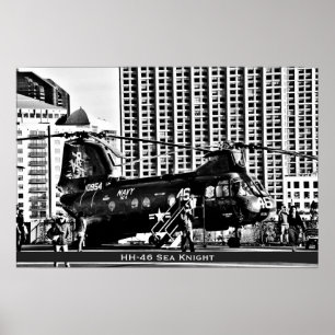 HH-46 Sea Knight ~ USA:s militära helikopter Poster