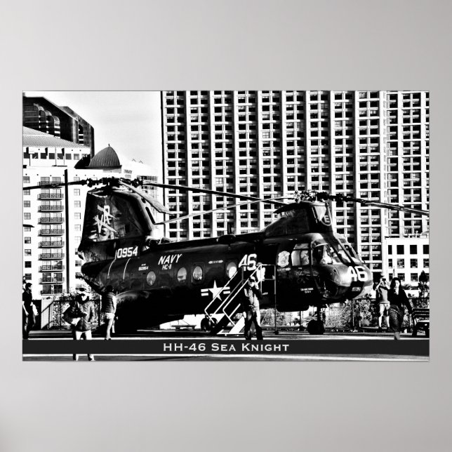 HH-46 Sea Knight ~ USA:s militära helikopter Poster (Framsidan)