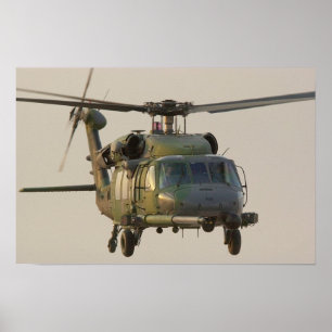 HH-60G stenlägger hökhelikopteraffischen Poster