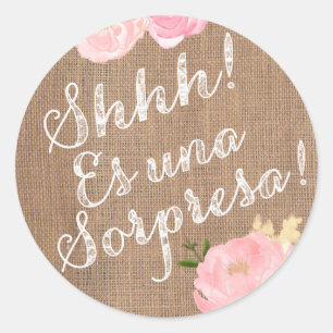 Hh! Es una Sorpresa! Surprise dekal en español Runt Klistermärke