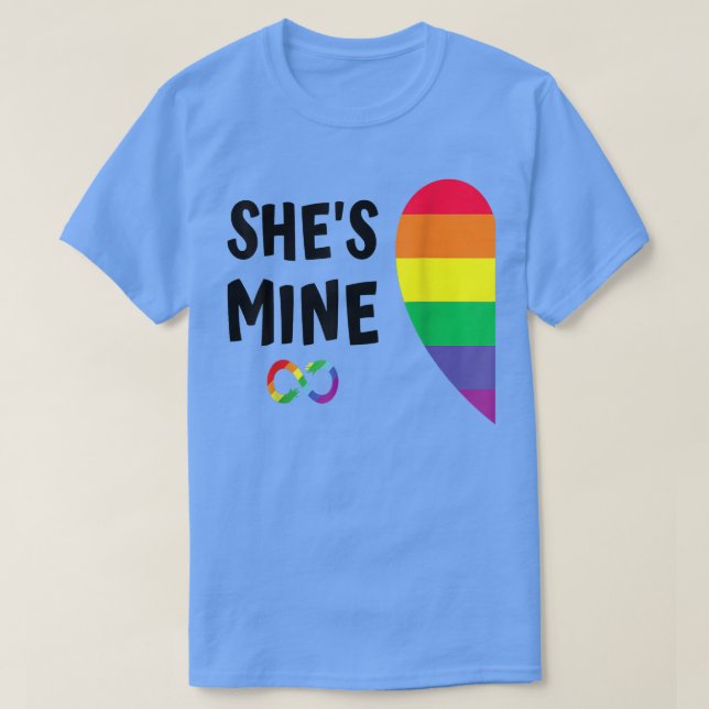 HH-hissar minmatchning för lesbisk av pride T Shirt (Design framsida)