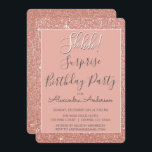 Hh! Överraskad Ro Guld Födelsedagsfest Inbjudningar<br><div class="desc">Hh! Överraskande Födelsedagsfest Ro Faux Glitter och Gnistra Girly Birthday-inbjudningar. Överraskningen i Födelsedagsfest inbjudan användor det populära rosa ros guld och handskriven typografi och är perfekt till gäster från inbjudan till en gigantisk överraskande Födelsedagsfest.</div>