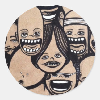 Hh! Runt Klistermärke