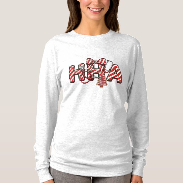 HHA Home Health Aide Christmas T Shirt (Framsida)