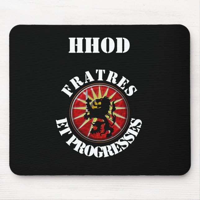 HHOD-mousepad med motto Musmatta (Framsidan)
