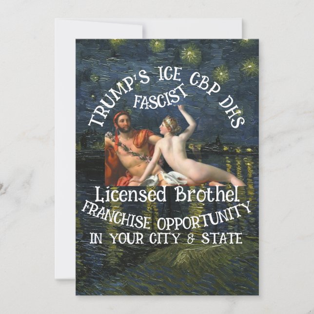 HHS CBP Trumps Dead Obituary Service Party Hell 20 Inbjudningar (Framsida)