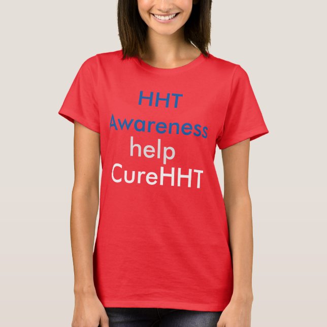 HHT-medvetenhet Tee Shirt (Framsida)
