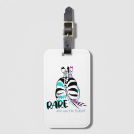 HHT Sällsynt Zebra Luggage-etikett Bagagebricka