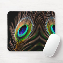 HHyper-Vibrant Makro av Peacock Feather Öga Musmatta