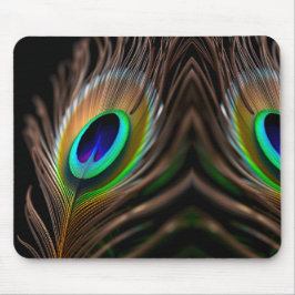 HHyper-Vibrant Makro av Peacock Feather Öga Musmatta