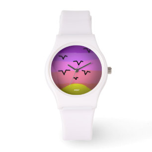 HI54ART Sunset Fiskmås Armbandsur