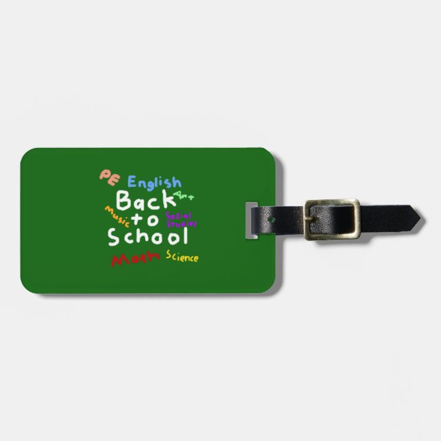 HI54EDU Back to school Bagagebricka (Horisontell Framsida)