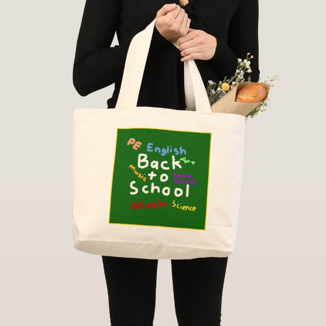 HI54EDU Back to school Jumbo Tygkasse (Framsida (produkt))