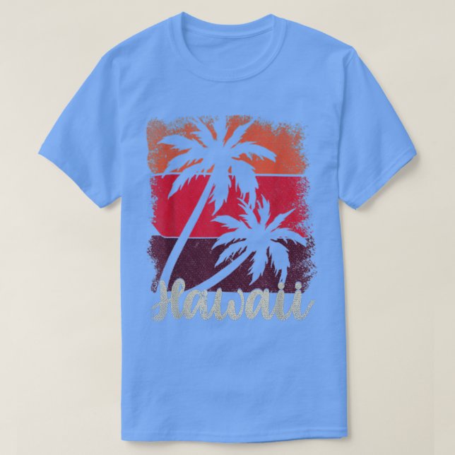 HI Aloha Summer Tropical Beach Handflatan Träd Ret T Shirt (Design framsida)