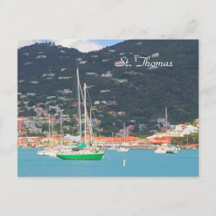 Hi def-fotografi av St. Thomas, Boats Vykort