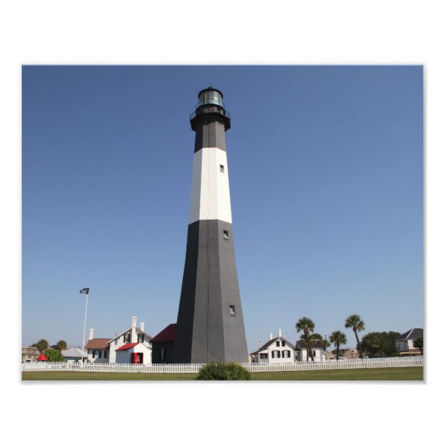 Hi Def Photography Tybee Island Lighthouse GA Fototryck (Framsidan)