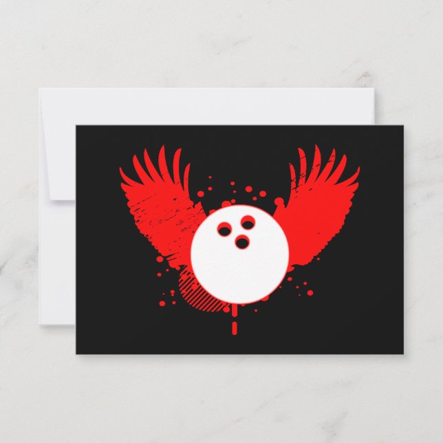 hi-fi bowling ball inbjudningar (Framsida)