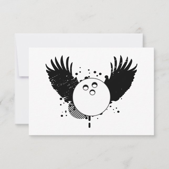 hi-fi bowling ball inbjudningar (Framsida)