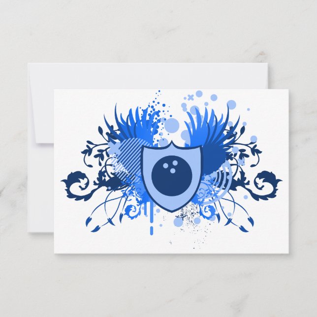 hi-fi bowling crest inbjudningar (Framsida)