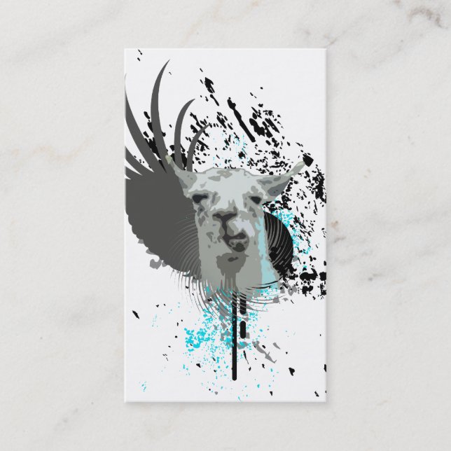 hi-fi-llama visitkort (Framsida)
