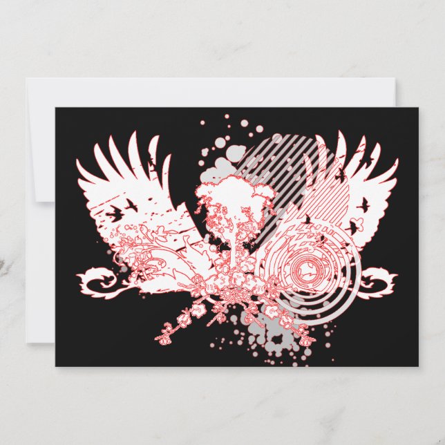 hi-fi träd inbjudningar (Framsida)